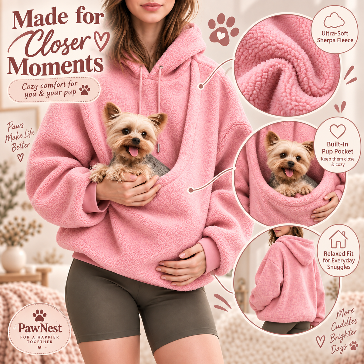 PawNest™ Cozy Carry Hoodie